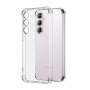 Set: Folie din sticla + Husa pentru  Samsung Galaxy A56 Slim Anti-Shock 1.5mm reinforced 4 corners, Transparent