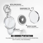 [Pachet 4x] Husa Apple AirTag Techsuit CT15 tip breloc chei, transparent