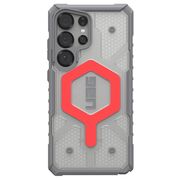 Husa Samsung Galaxy S25 Ultra UAG Pathfinder Clear MagSafe, Active Lava Lanyard