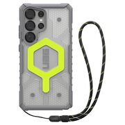 Husa Samsung Galaxy S25 Ultra UAG Pathfinder Clear MagSafe, Active Neon Lanyard