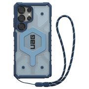 Husa Samsung Galaxy S25 Ultra UAG Pathfinder Clear MagSafe, Blues Lanyard
