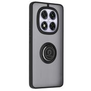 Husa de protectie pentru  Xiaomi Redmi Note 14 Pro 4G premium cu inel stand rotativ, suport magnetic si bumper anti-alunecare - Negru denim