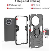 Husa pentru  OnePlus 13R cu inel Ring Armor Kickstand Tough, Negru