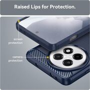 Husa pentru OnePlus 13R Carbon Liquid Silicone, Albastru
