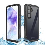 Husa pentru  Samsung Galaxy S23 FE ShockProof Dust-Water Proof IP68 Full Body 360 Protection, negru - transparent