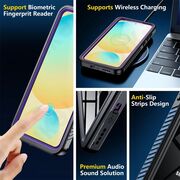 Husa pentru  Samsung Galaxy S25+ ShockProof Dust-Water Proof IP68 Full Body 360 Protection, negru - transparent