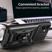 Husa pentru  Samsung Galaxy S25 Edge Ring Armor Kickstand Tough Rugged Cover cu protectie camera, Albastru