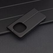 Husa pentru  Xiaomi Redmi Note 14 Pro 4G tip carte BookFlip, inchidere magnetica, Negru