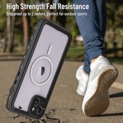 Husa pentru  iPhone 14 ShockProof Dust-Water Proof IP68 Full Body 360 Protection, negru - transparent