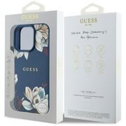 Husa premium pentru  iPhone 16 Pro Max compatibila MagSafe Guess Luxury Series - Albastru