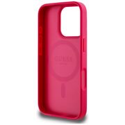 Husa premium pentru  iPhone 16 Pro Max compatibila MagSafe Guess Luxury Series - Fucsia
