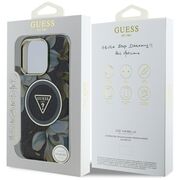 Husa premium pentru  iPhone 16 Pro Max compatibila MagSafe Guess Luxury Series - Gri inchis