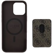 Husa premium pentru  iPhone 16 Pro Max compatibila MagSafe Guess Luxury Series - Maro
