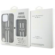 Husa premium pentru  iPhone 16 Pro Max compatibila MagSafe Guess Luxury Series - Maro