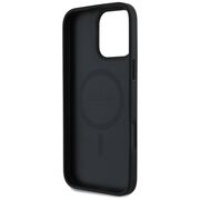 Husa premium pentru  iPhone 16 Pro Max compatibila MagSafe Guess Luxury Series - Negru print