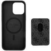 Husa premium pentru  iPhone 16 Pro Max compatibila MagSafe Guess Luxury Series - Negru royal