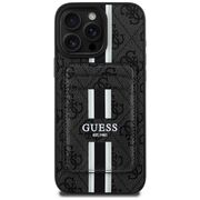 Husa premium pentru  iPhone 16 Pro Max compatibila MagSafe Guess Luxury Series - Negru royal