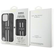 Husa premium pentru  iPhone 16 Pro Max compatibila MagSafe Guess Luxury Series - Negru royal