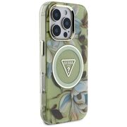 Husa premium pentru  iPhone 16 Pro Max compatibila MagSafe Guess Luxury Series - Verde
