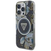 Husa premium pentru  iPhone 16 Pro compatibila MagSafe Guess Luxury Series - Gri inchis