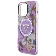 Husa premium pentru  iPhone 16 Pro compatibila MagSafe Guess Luxury Series - Mov