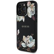 Husa premium pentru  iPhone 16 Pro compatibila MagSafe Guess Luxury Series - Negru print
