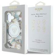 Husa premium pentru  iPhone 16 compatibila MagSafe Guess Luxury Series - Alb