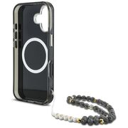 Husa premium pentru  iPhone 16 compatibila MagSafe Guess Luxury Series - Gri deschis
