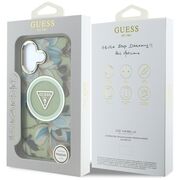 Husa premium pentru  iPhone 16 compatibila MagSafe Guess Luxury Series - Verde