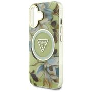 Husa premium pentru  iPhone 16 compatibila MagSafe Guess Luxury Series - Verde