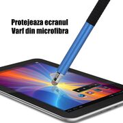 Stylus Pen Universal 2 in 1 – Precizie și Confort pentru Desen și Scris, pentru telefoane si tablete, compatibil Android si iOS - albastru