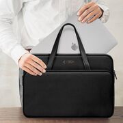 Geantă premium pentru laptop, compatibilă cu modele Macbook, Dell, HP, Lenovo - Protecție elegantă și funcțională, compatibilitate 13 - 14 inch, negru
