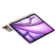 Husa pentru Apple iPad Air 13 2025 / 2024 M3, M2 Soft Shell tip stand, functie sleep / wake-up si slot pentru stylus, protectie 360 - bej