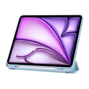Husa pentru Apple iPad Air 13 2025 / 2024 M3, M2 Soft Shell tip stand, functie sleep / wake-up si slot pentru stylus, protectie 360 - sky blue