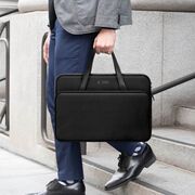 Geantă premium pentru laptop, compatibilă cu modele Macbook, Dell, HP, Lenovo - Protecție elegantă și funcțională, compatibilitate 13 - 14 inch, negru