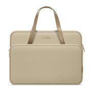 Geantă premium pentru laptop, compatibilă cu modele Macbook, Dell, HP, Lenovo - Protecție elegantă și funcțională, compatibilitate 13 - 14 inch, bej