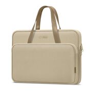 Geantă premium pentru laptop, compatibilă cu modele Macbook, Dell, HP, Lenovo - Protecție elegantă și funcțională, compatibilitate 13 - 14 inch, bej