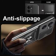 Husa pentru Oppo Reno 13F, 13FS 4G, 5G Ring Armor Kickstand Tough Rugged Cover cu protectie camera - albastru