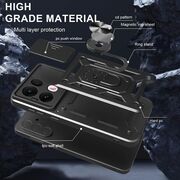 Husa pentru Oppo Reno 13 Ring Armor Kickstand Tough Rugged Cover cu protectie camera - albastru