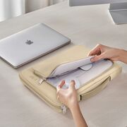 Geantă pentru laptop, protecție premium și design elegant, compatibila laptop intre 13-14 inch, bej