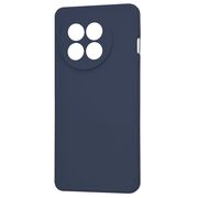 Husa pentru  OnePlus 13R Liquid Silicone, subțire, captusita cu microfibra, anti amprentă, protectie cameră foto, Albastru