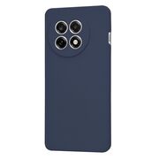 Husa pentru  OnePlus 13R Liquid Silicone, subțire, captusita cu microfibra, anti amprentă, protectie cameră foto, Albastru