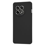 Husa pentru  OnePlus 13R Liquid Silicone, subțire, captusita cu microfibra, anti amprentă, protectie cameră foto, Negru
