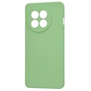 Husa pentru  OnePlus 13R Liquid Silicone, subțire, captusita cu microfibra, anti amprentă, protectie cameră foto, Verde deschis