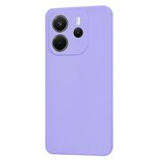 Husa pentru  Xiaomi Redmi Note 14 4G Liquid Silicone, subțire, captusita cu microfibra, anti amprentă, protectie cameră foto, Lavanda