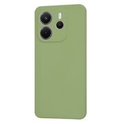 Husa pentru  Xiaomi Redmi Note 14 4G Liquid Silicone, subțire, captusita cu microfibra, anti amprentă, protectie cameră foto, Verde