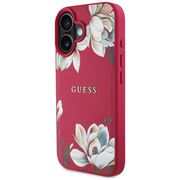Husa premium pentru  iPhone 16 compatibila MagSafe Guess Luxury Series - Fucsia