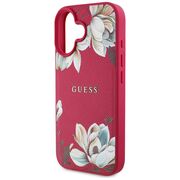 Husa premium pentru  iPhone 16 compatibila MagSafe Guess Luxury Series - Fucsia