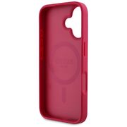 Husa premium pentru  iPhone 16 compatibila MagSafe Guess Luxury Series - Fucsia