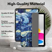 Husa pentru iPad 11 2025 tip stand functie sleep/wake-up, protectie 360 - starry night